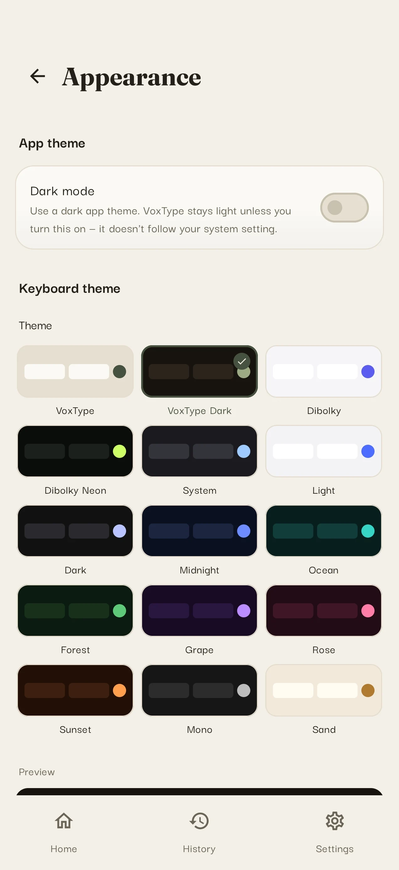 Theme picker